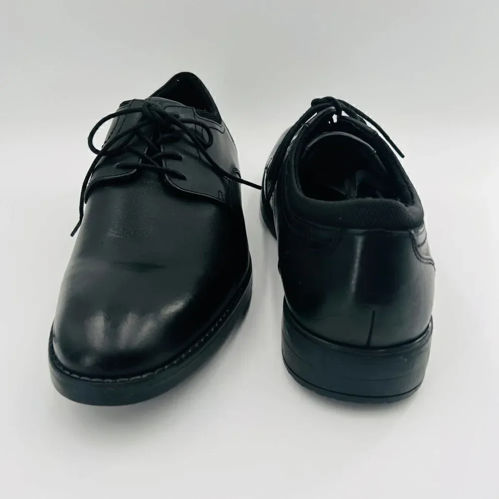 Rockport Trutrech Bryant Plain Toe Oxford Black Leather Shoe Size 11 NWOB